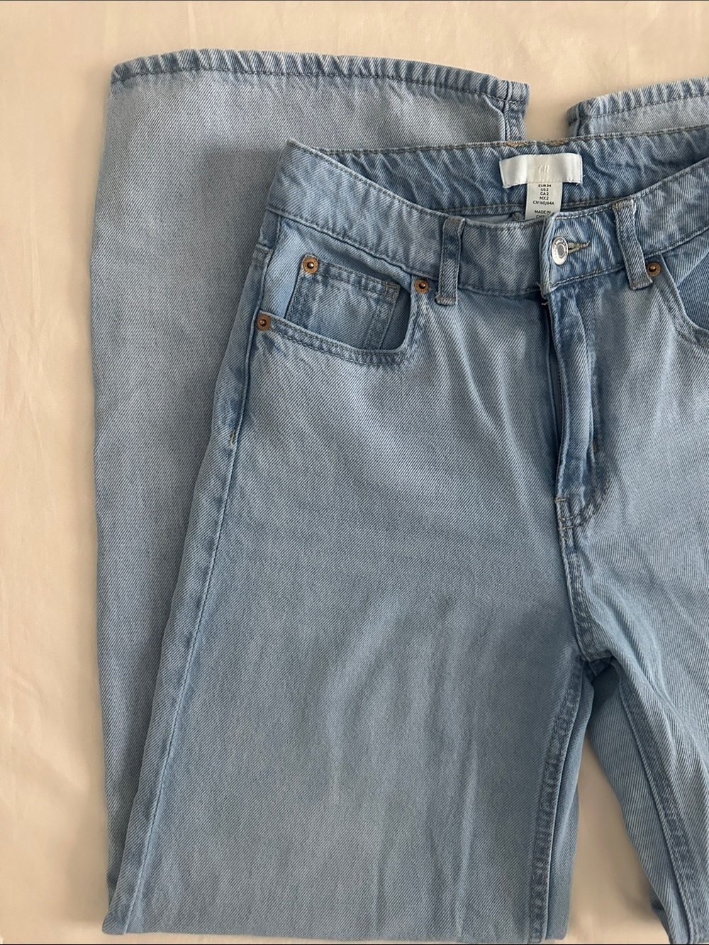 Light Blue Wide High Waist Women's Jeans